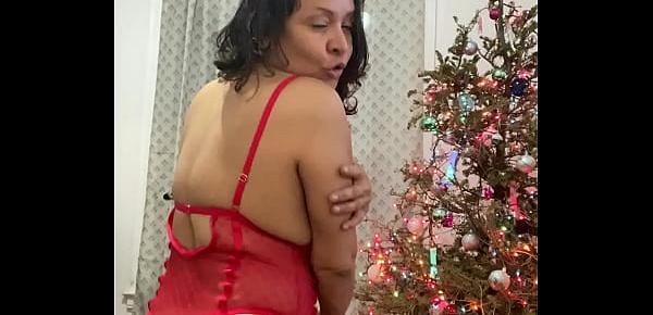  Anna Maria Mature Latina Bachata dance in red lingerie